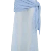 Lucy Lace And Knit Skirt – Cornflower Blue