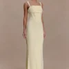 Luella Crepe Corset Maxi Dress – Lemon Luella Crepe Corset Maxi Dress – Lemon