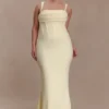 Luella Crepe Corset Maxi Dress – Lemon Luella Crepe Corset Maxi Dress – Lemon