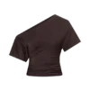 Luu Off Shoulder Slinky Top – Dark Chocolate Luu Off Shoulder Slinky Top – Dark Chocolate