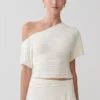 Luu Off Shoulder Slinky Top – Ivory Luu Off Shoulder Slinky Top – Ivory