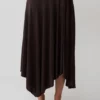 Luu Slinky Midi Skirt – Dark Chocolate