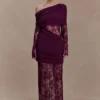 Luxie Lace Knit Maxi Dress – Plum Luxie Lace Knit Maxi Dress – Plum