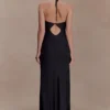 Lydia Cowl Neck Satin Maxi Dress – Black Lydia Cowl Neck Satin Maxi Dress – Black