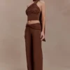 Lydia Slinky Asymmetrical Halter Top – Chocolate Lydia Slinky Asymmetrical Halter Top – Chocolate