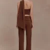 Lydia Slinky Asymmetrical Halter Top – Chocolate Lydia Slinky Asymmetrical Halter Top – Chocolate