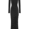 Lyndon Long Sleeve Slinky Maxi Dress – Black Lyndon Long Sleeve Slinky Maxi Dress – Black