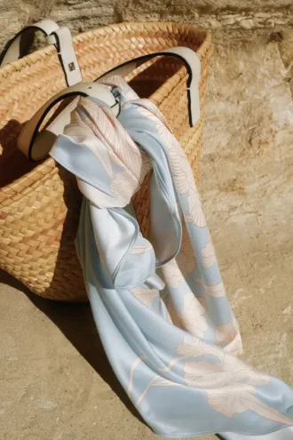 M-List Scarf – Blue Floral Print