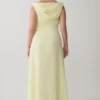 Mabel Off Shoulder Chiffon Maxi Dress – Lemon