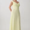 Mabel Off Shoulder Chiffon Maxi Dress – Lemon