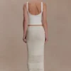 Madeline Scallop Knit Midi Skirt – Ivory Madeline Scallop Knit Midi Skirt – Ivory
