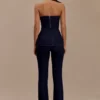 Madelyn Strapless Longline Denim Top – Indigo Blue