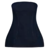 Madelyn Strapless Longline Denim Top – Indigo Blue