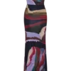 Madison Strapless Slinky Maxi Dress – Multi Fluid Reverie Print Madison Strapless Slinky Maxi Dress – Multi Fluid Reverie Print
