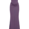 Madison Strapless Slinky Maxi Dress – Purple