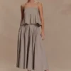 Mae A-Line Midi Skirt – Pebble Brown Mae A-Line Midi Skirt – Pebble Brown