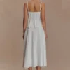 Mae A-Line Midi Skirt – White