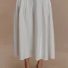 Mae A-Line Midi Skirt – White