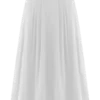Mae A-Line Midi Skirt – White