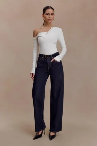 Maelle Off Shoulder Long Sleeve Top – Ivory Maelle Off Shoulder Long Sleeve Top – Ivory