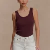 Maeva Scoop Tank Top – Chocolate