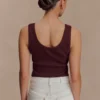 Maeva Scoop Tank Top – Chocolate