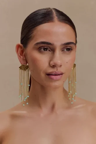 Maia Chandelier Earrings – Gold