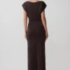 Maiara Shortsleeve Slinky Tie Maxi Dress – Chocolate Maiara Shortsleeve Slinky Tie Maxi Dress – Chocolate