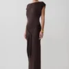 Maiara Shortsleeve Slinky Tie Maxi Dress – Chocolate Maiara Shortsleeve Slinky Tie Maxi Dress – Chocolate