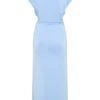 Maiara Shortsleeve Slinky Tie Maxi Dress – Sea Blue Maiara Shortsleeve Slinky Tie Maxi Dress – Sea Blue