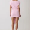 Maiara Shortsleeve Slinky Tie Mini Dress – Pink Maiara Shortsleeve Slinky Tie Mini Dress – Pink