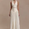 Makena Gathered Midi Skirt – Opal White Makena Gathered Midi Skirt – Opal White