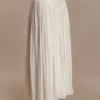 Makena Gathered Midi Skirt – Opal White Makena Gathered Midi Skirt – Opal White