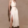 Makena Gathered Midi Skirt – Opal White Makena Gathered Midi Skirt – Opal White