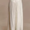 Makena Gathered Midi Skirt – Opal White Makena Gathered Midi Skirt – Opal White