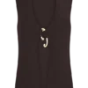 Malani Knit Top With Hardware – Chocolate Malani Knit Top With Hardware – Chocolate
