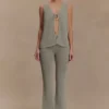Malani Knit Top With Hardware – Sage