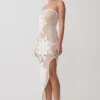 Mandie Hand Crochet Asymmetrical Maxi Dress – White Mandie Hand Crochet Asymmetrical Maxi Dress – White