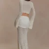 Mania Crochet Maxi Skirt With Hardware – Ivory Mania Crochet Maxi Skirt With Hardware – Ivory