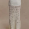Mania Crochet Maxi Skirt With Hardware – Ivory Mania Crochet Maxi Skirt With Hardware – Ivory