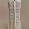 Mania Crochet Maxi Skirt With Hardware – Ivory Mania Crochet Maxi Skirt With Hardware – Ivory
