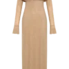 Marcel Off Shoulder Diamante Maxi Dress – Nude Marcel Off Shoulder Diamante Maxi Dress – Nude