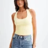 Marie Recycled Halter Top – Lemon Sherbet Marie Recycled Halter Top – Lemon Sherbet