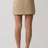 Marielle Double Belt Mini Skirt – Taupe Marielle Double Belt Mini Skirt – Taupe