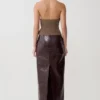 Marina Halter Top With Hardware – Cacao Brown Marina Halter Top With Hardware – Cacao Brown