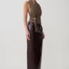 Marina Halter Top With Hardware – Cacao Brown Marina Halter Top With Hardware – Cacao Brown