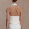 Marina Halter Top With Hardware – Ivory Marina Halter Top With Hardware – Ivory