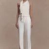 Marina Halter Top With Hardware – Ivory Marina Halter Top With Hardware – Ivory
