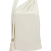 Marina Halter Top With Hardware – Ivory Marina Halter Top With Hardware – Ivory