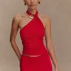 Mariposa Slinky Halter Top – Red Mariposa Slinky Halter Top – Red
